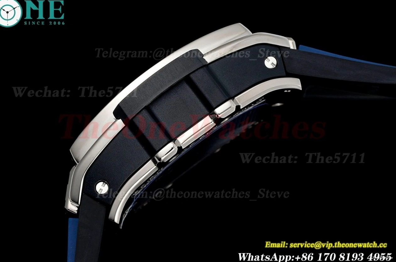 A7750 Big Chrono BBF Spirit Skeleton TI of 42mm Dial Bang Mod RU Blue 0117